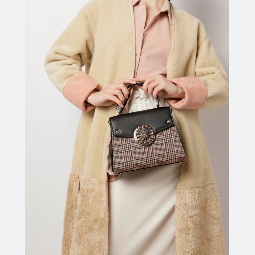 Zara Basic Shearling Double Sided Long Coat with … - image 1